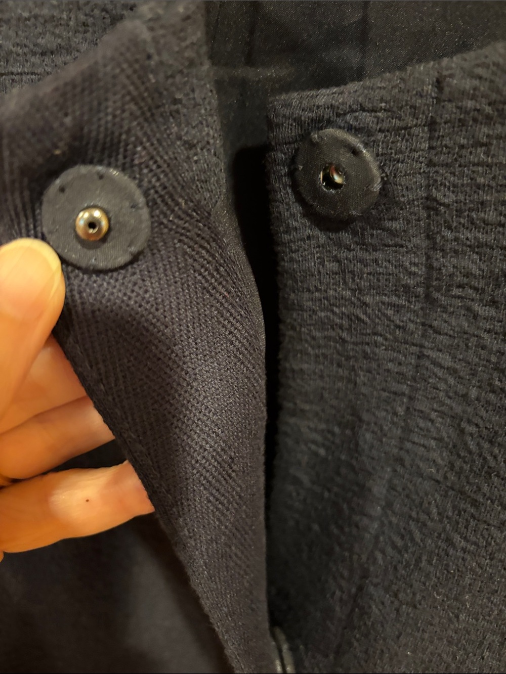Banana Republic Navy Collarless Textured Blazer - Picture 4 of 9
